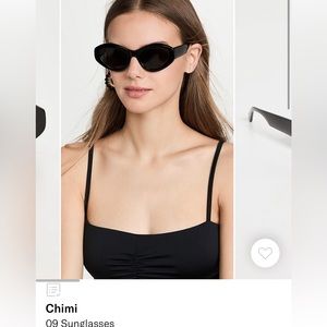Chimi Black Oval Sunglasses